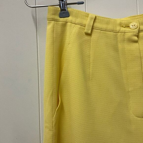 Vintage 80s Vanex by Paris Women’s Medium Yellow Bermuda Shorts - Picture 2 of 10